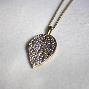 Lia Sophia Gold Leaf Efflorscence Pendant Necklace